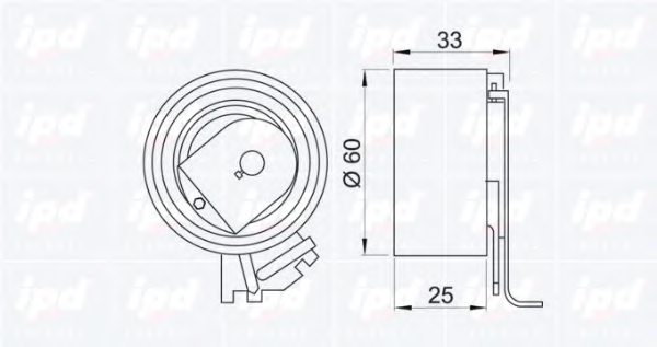 IPD 14-0949 Tensioner Pulley, timing belt